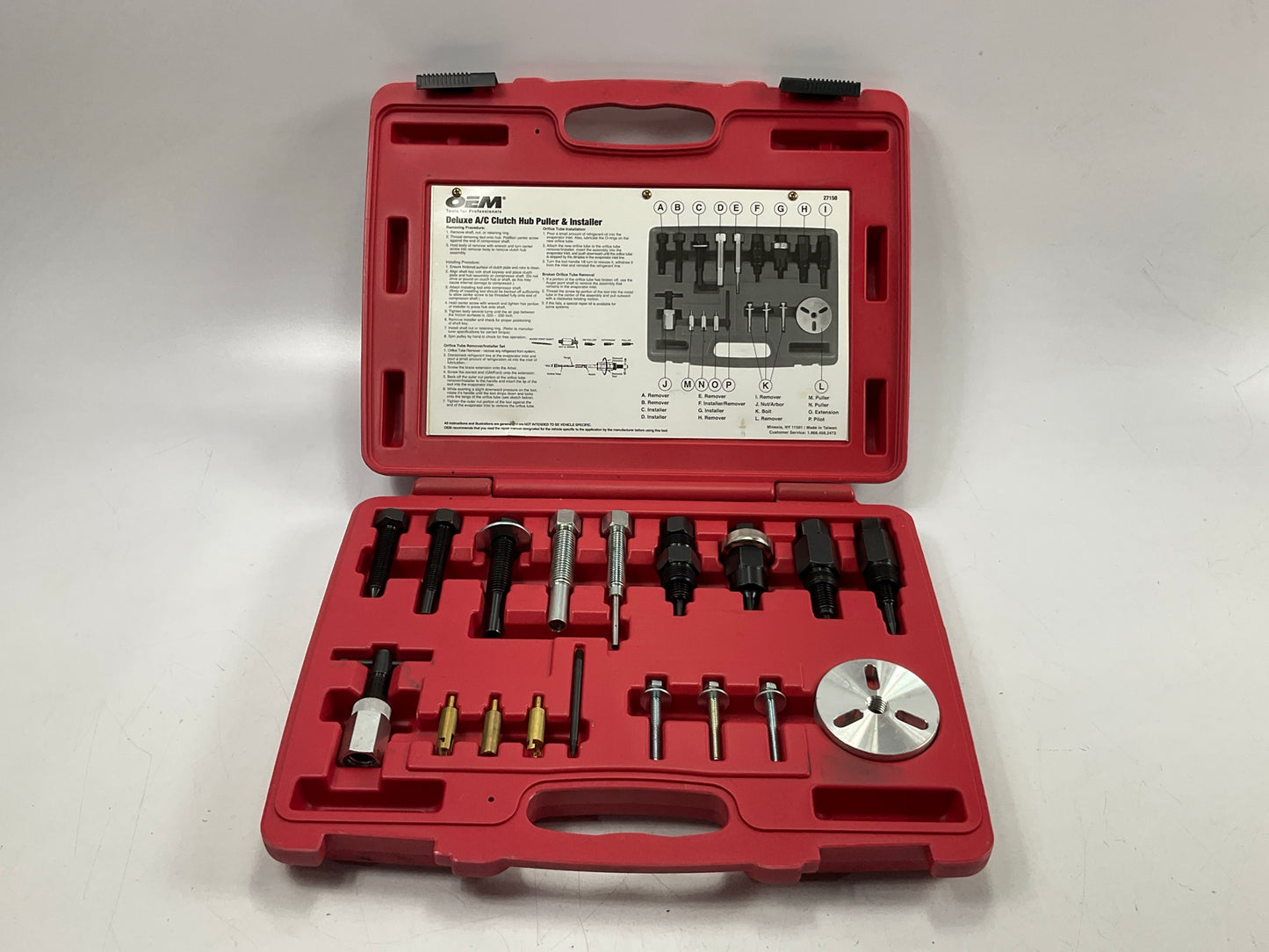 USED #53 - OEM TOOLS 27150 A/C Compressor Clutch Hub Removal Install Tool Set