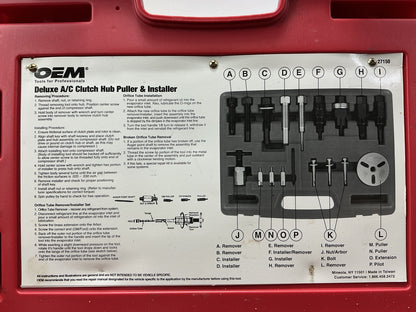 USED #56 - OEM TOOLS 27150 A/C Compressor Clutch Hub Removal Install Tool Set