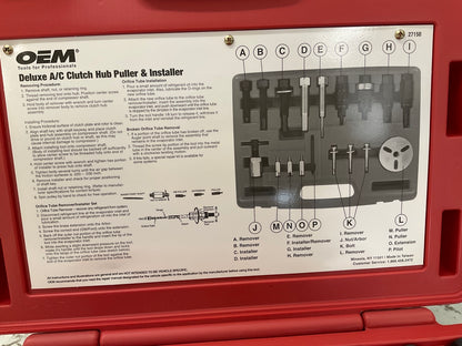 USED # 5 - OEM TOOLS 27150 A/C Compressor Clutch Hub Removal Install Tool Set