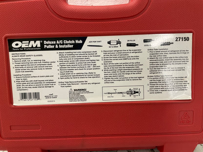 USED # 5 - OEM TOOLS 27150 A/C Compressor Clutch Hub Removal Install Tool Set