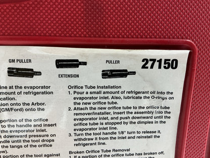USED #60 - OEM TOOLS 27150 A/C Compressor Clutch Hub Removal Install Tool Set