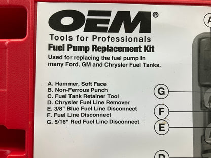 USED #15 OEM TOOLS 27160 Fuel Pump Replacement Tool Set Kit For GM Chrysler Ford