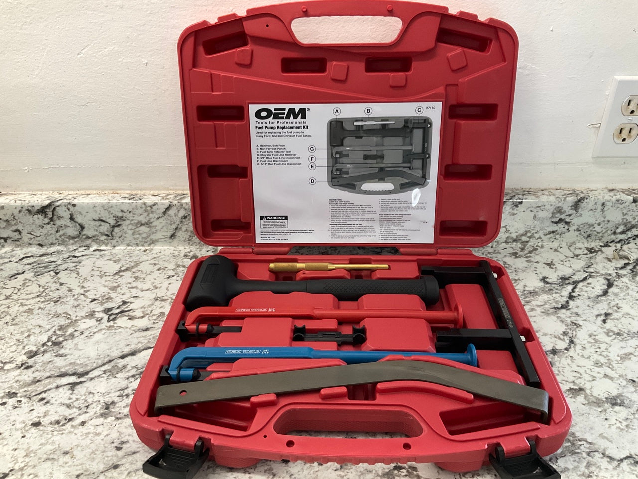 OEM TOOLS 27160 Fuel Pump Replacement Tool Set Kit: For GM, Chrysler & Ford