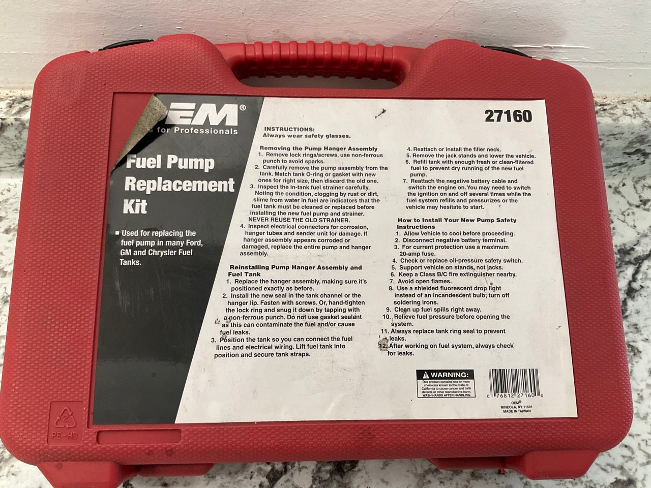 OEM TOOLS 27160 Fuel Pump Replacement Tool Set Kit: For GM, Chrysler & Ford