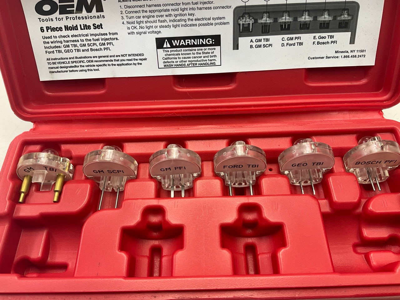 OEM Tools 27161 8-piece Noid Light Set -  FUEL INJECTOR SYSTEM TESTER