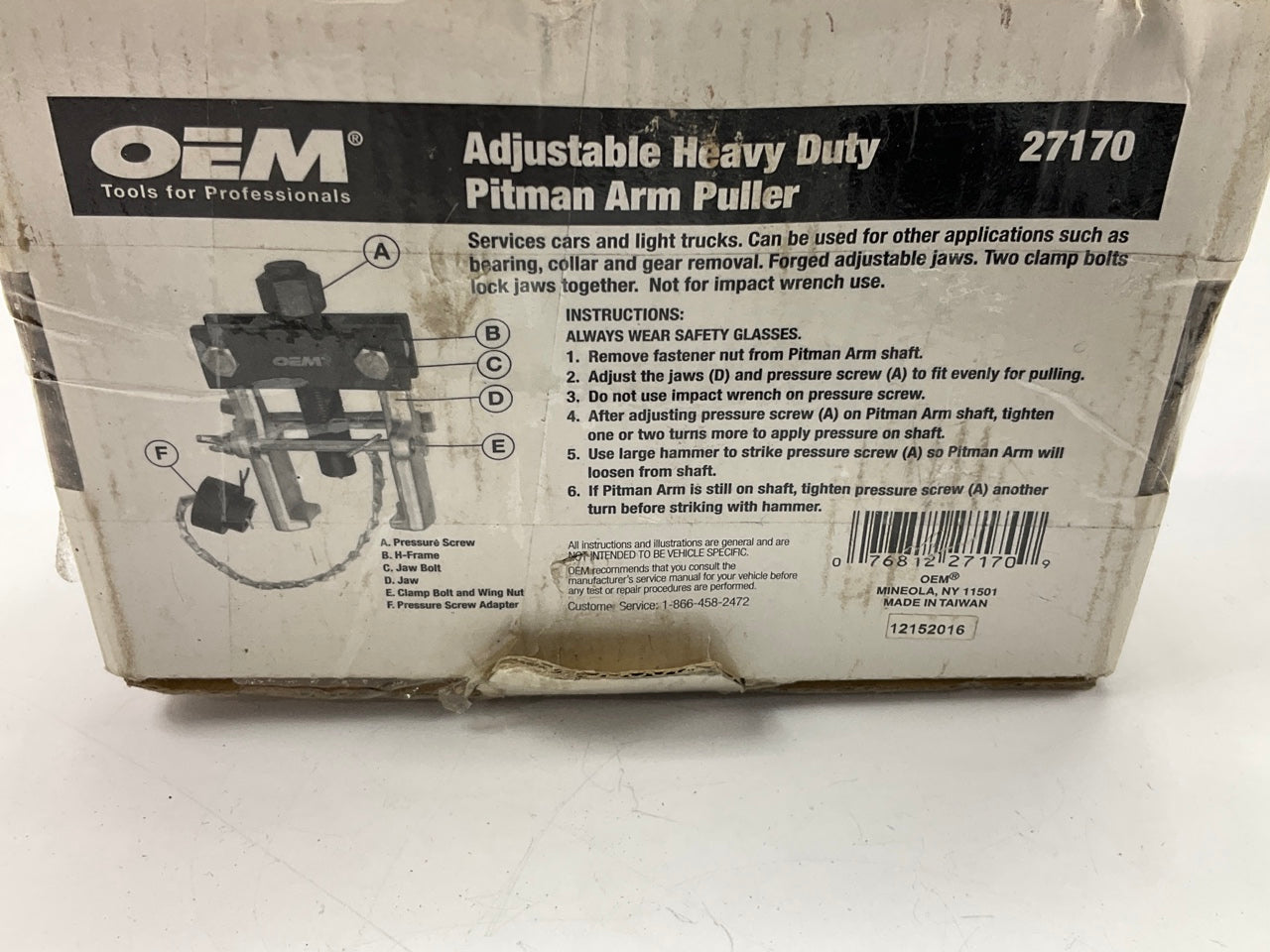 OEM Tools 27170 Heavy Duty Pitman Arm Puller