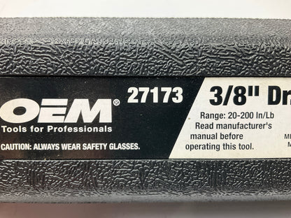 USED #7 - OEM Tools 27173 3/8'' Drive Click Style Torque Wrench 20-200 Inch/Lbs.