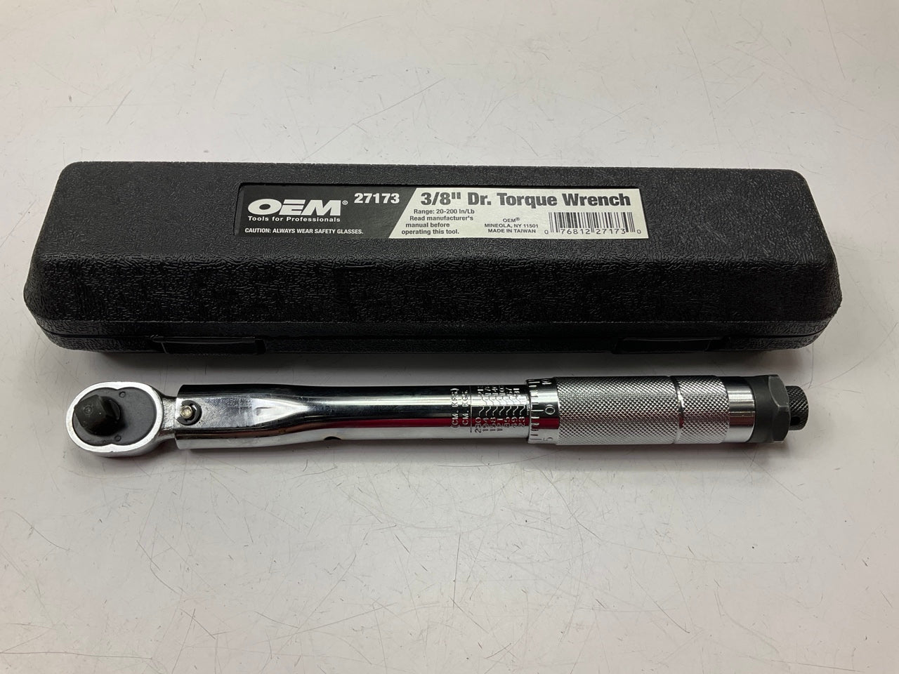 USED - OEM Tools 27173 3/8'' Drive Click Style Torque Wrench 20-200 Inch/Lbs.