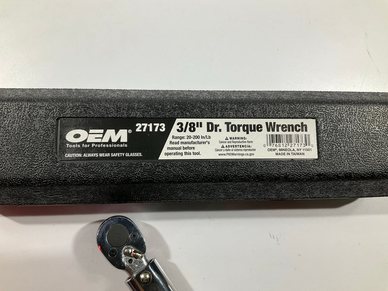 OEM Tools 27173 3/8'' Drive Click Style Torque Wrench 20-200 Inch/Lbs.