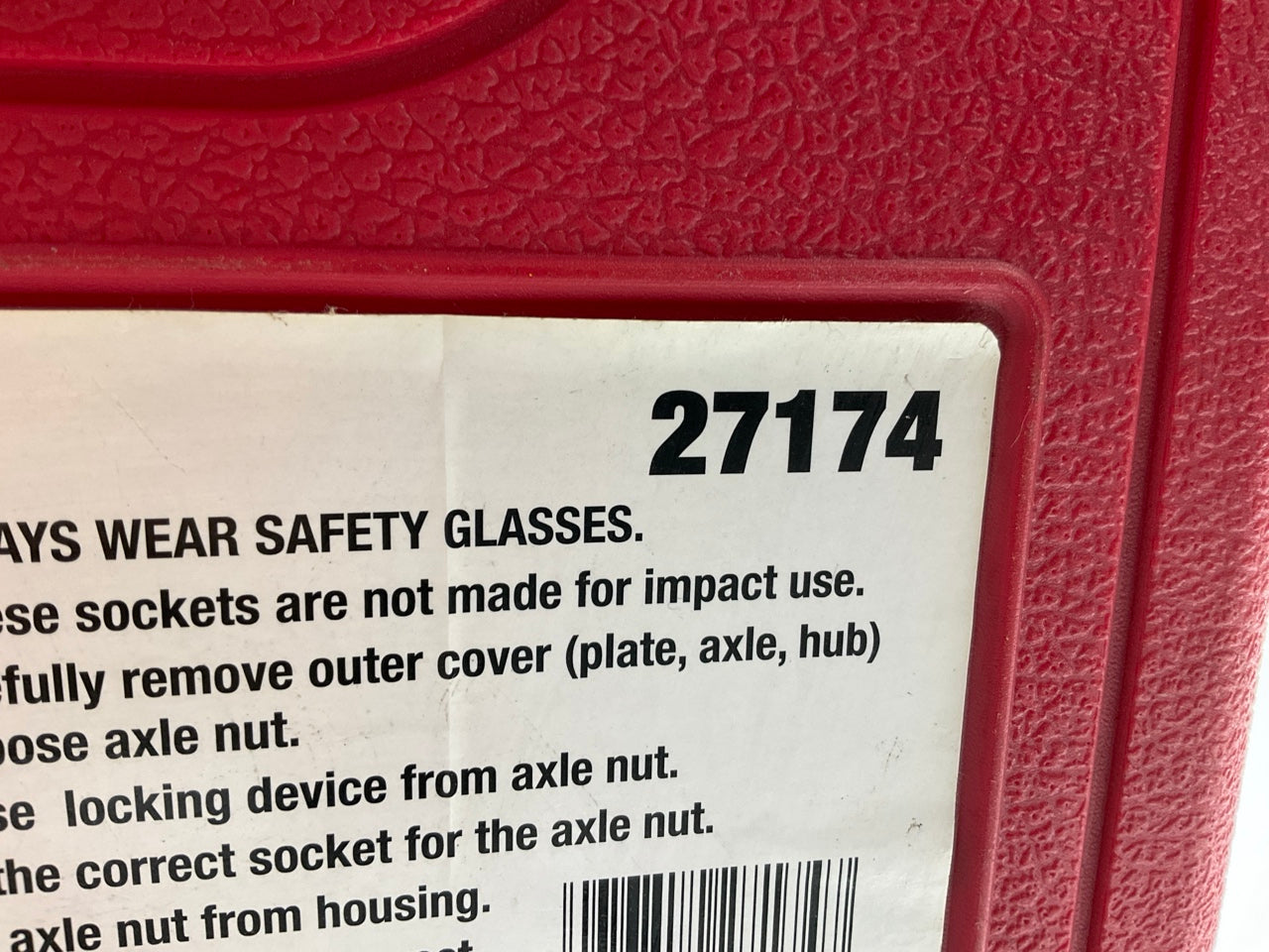 USED #14 OEM Tools 27174 1/2'' Drive 5-Piece Spindle Nut Locknut Axle Socket Set