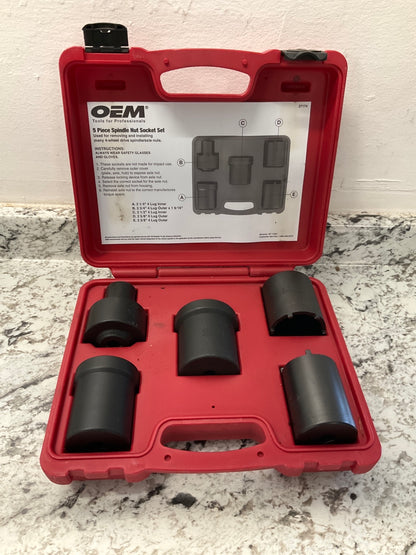 USED #1 OEM Tools 27174 1/2'' Drive 5-Piece 4WD Spindle Nut Remover Socket Tool