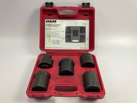 USED #20 OEM Tools 27174 1/2'' Drive 5-Piece Spindle Nut Locknut Axle Socket Set