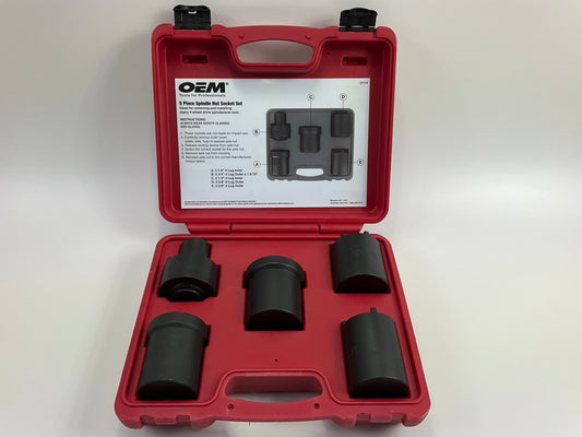 USED #21 OEM Tools 27174 1/2'' Drive 5-Piece Spindle Nut Locknut Axle Socket Set