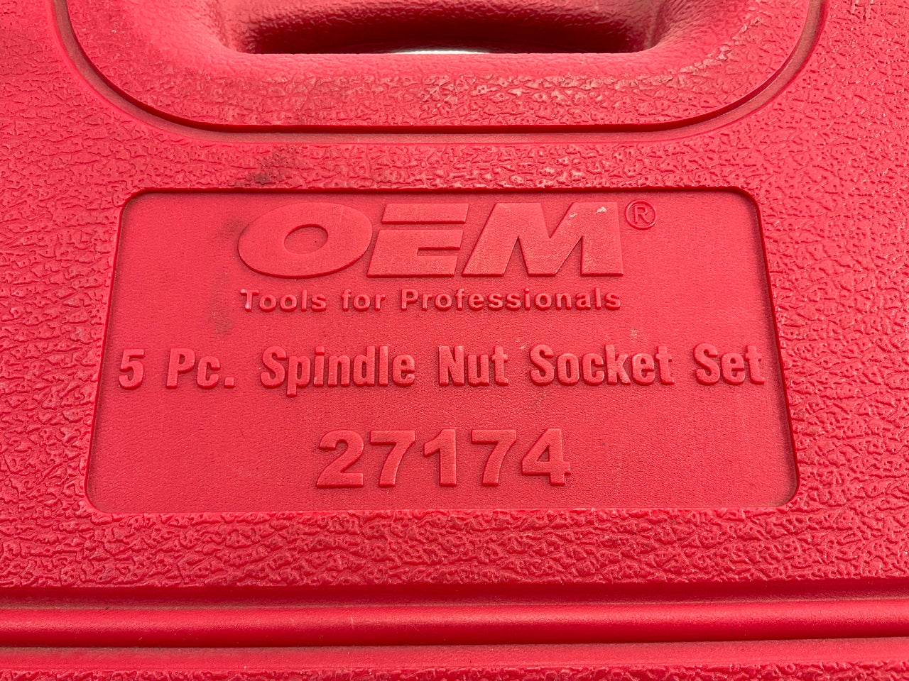 USED #21 OEM Tools 27174 1/2'' Drive 5-Piece Spindle Nut Locknut Axle Socket Set