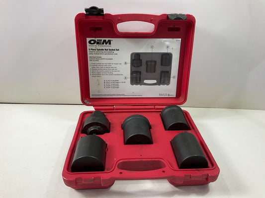 USED #26 OEM Tools 27174 1/2'' Drive 5-Piece Spindle Nut Locknut Axle Socket Set