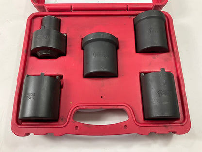 USED #26 OEM Tools 27174 1/2'' Drive 5-Piece Spindle Nut Locknut Axle Socket Set