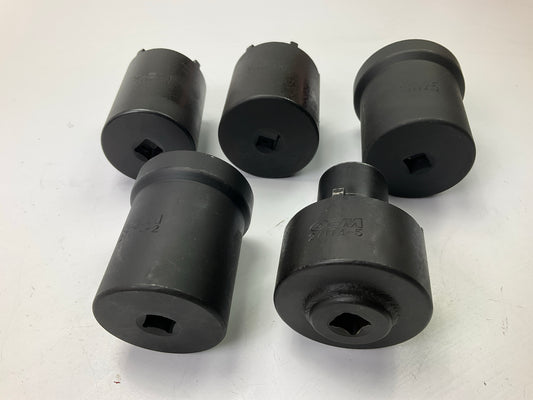 USED #38 OEM Tools 27174 1/2'' Drive 5-Piece Spindle Nut Locknut Axle Socket Set