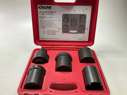 USED #46 OEM Tools 27174 1/2'' Drive 5-Piece Spindle Nut Locknut Axle Socket Set