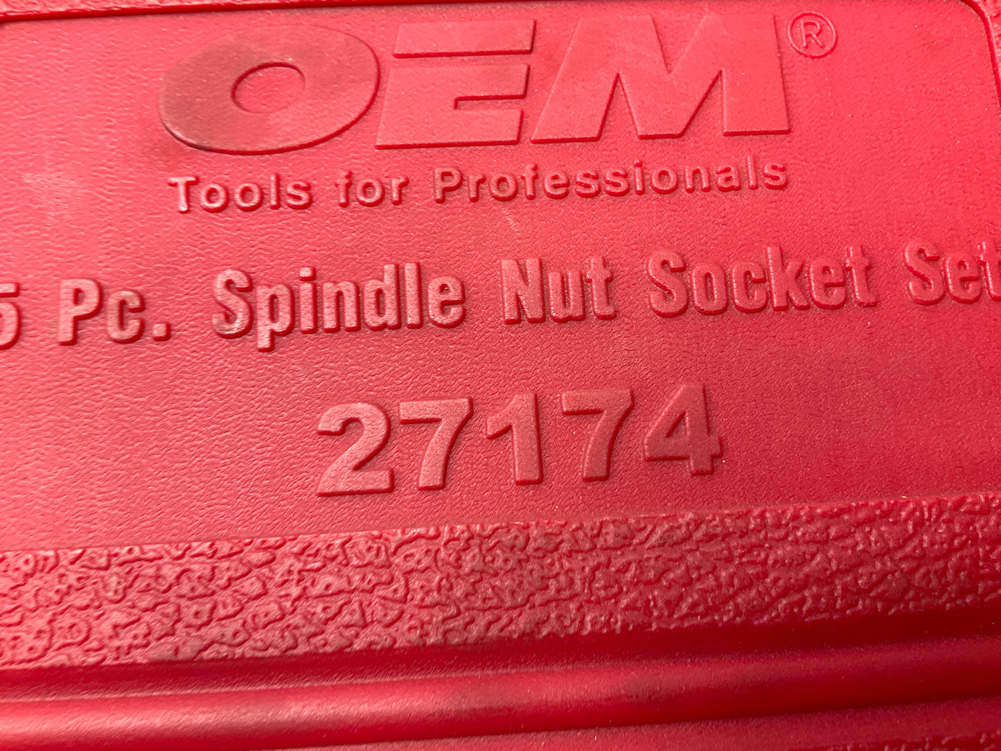 USED #46 OEM Tools 27174 1/2'' Drive 5-Piece Spindle Nut Locknut Axle Socket Set