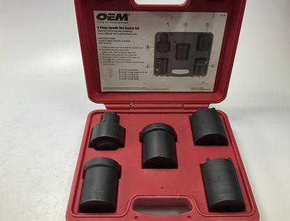 USED #47 OEM Tools 27174 1/2'' Drive 5-Piece Spindle Nut Locknut Axle Socket Set