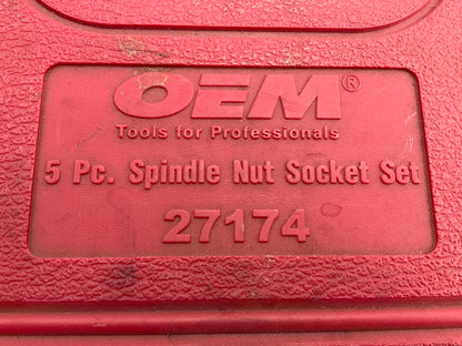 USED #49 OEM Tools 27174 1/2'' Drive 5-Piece 4WD Spindle Nut Remover Socket Tool