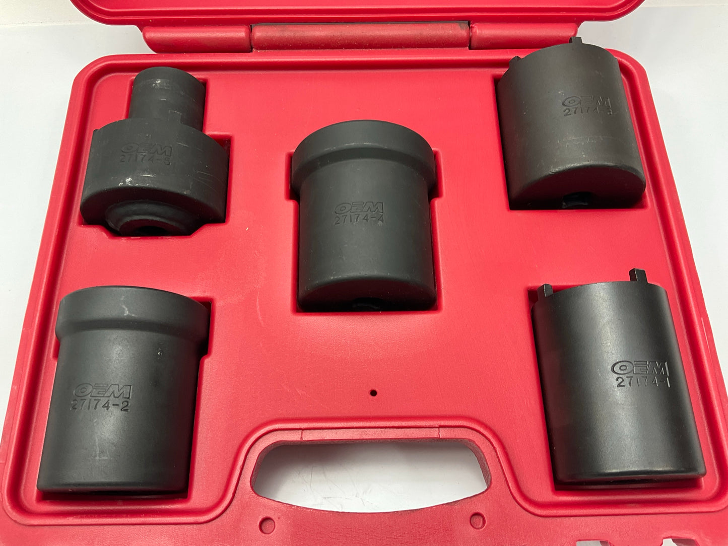 USED #52 OEM Tools 27174 1/2'' Drive 5-Piece Spindle Nut Locknut Axle Socket Set