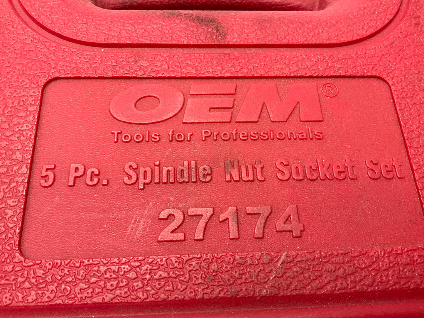 USED #52 OEM Tools 27174 1/2'' Drive 5-Piece Spindle Nut Locknut Axle Socket Set