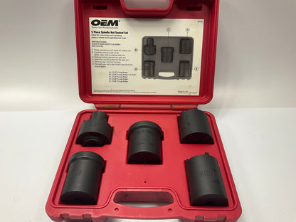 USED #53 OEM Tools 27174 1/2'' Drive 5-Piece Spindle Nut Locknut Axle Socket Set