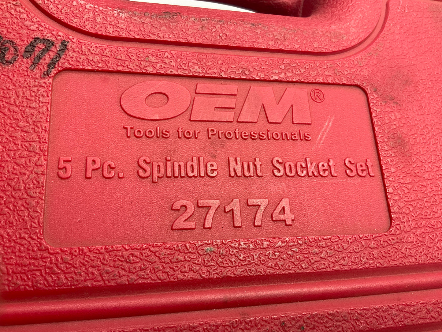 USED #53 OEM Tools 27174 1/2'' Drive 5-Piece Spindle Nut Locknut Axle Socket Set