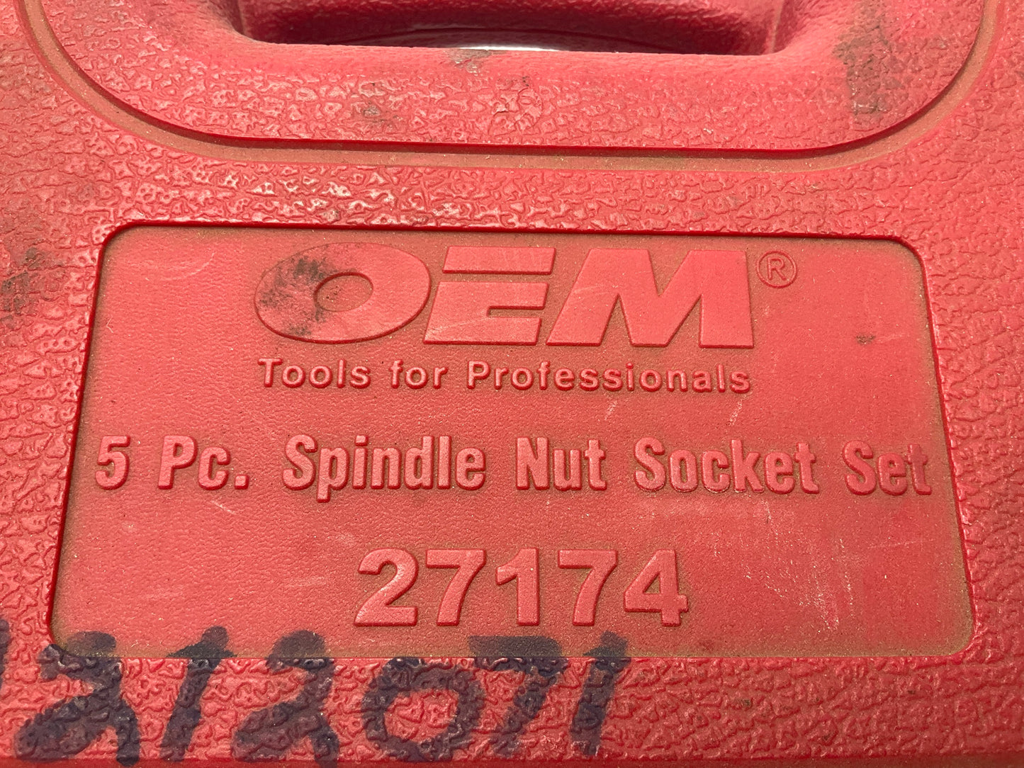 USED #54 OEM Tools 27174 1/2'' Drive 5-Piece Spindle Nut Locknut Axle Socket Set