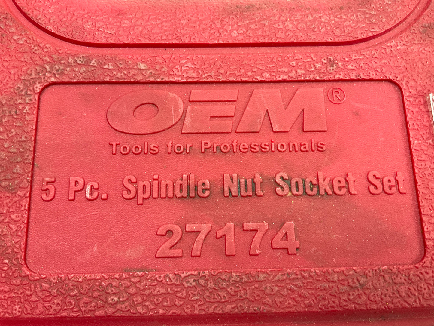 USED #55 OEM Tools 27174 1/2'' Drive 5-Piece Spindle Nut Locknut Axle Socket Set