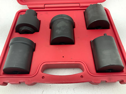 USED #56 OEM Tools 27174 1/2'' Drive 5-Piece Spindle Nut Locknut Axle Socket Set