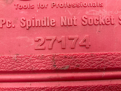 USED #58 OEM Tools 27174 1/2'' Drive 5-Piece Spindle Nut Locknut Axle Socket Set