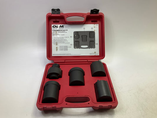 USED #62 OEM Tools 27174 1/2'' Drive 5-Piece Spindle Nut Locknut Axle Socket Set