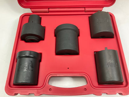 USED #64 OEM Tools 27174 1/2'' Drive 5-Piece Spindle Nut Locknut Axle Socket Set