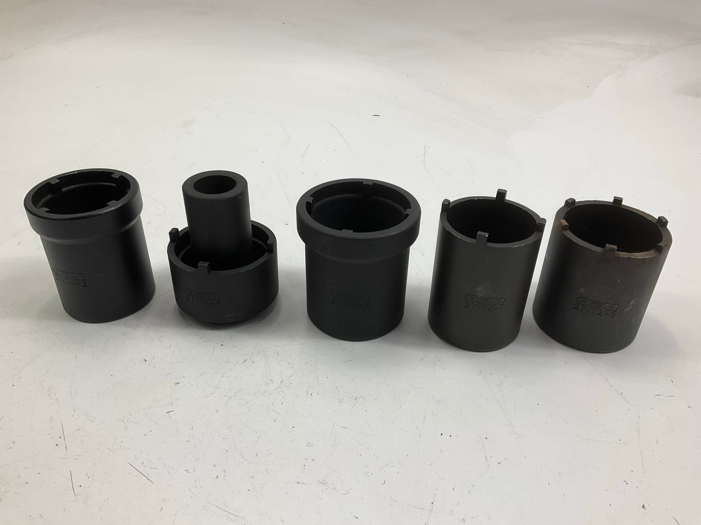 USED #64 OEM Tools 27174 1/2'' Drive 5-Piece Spindle Nut Locknut Axle Socket Set