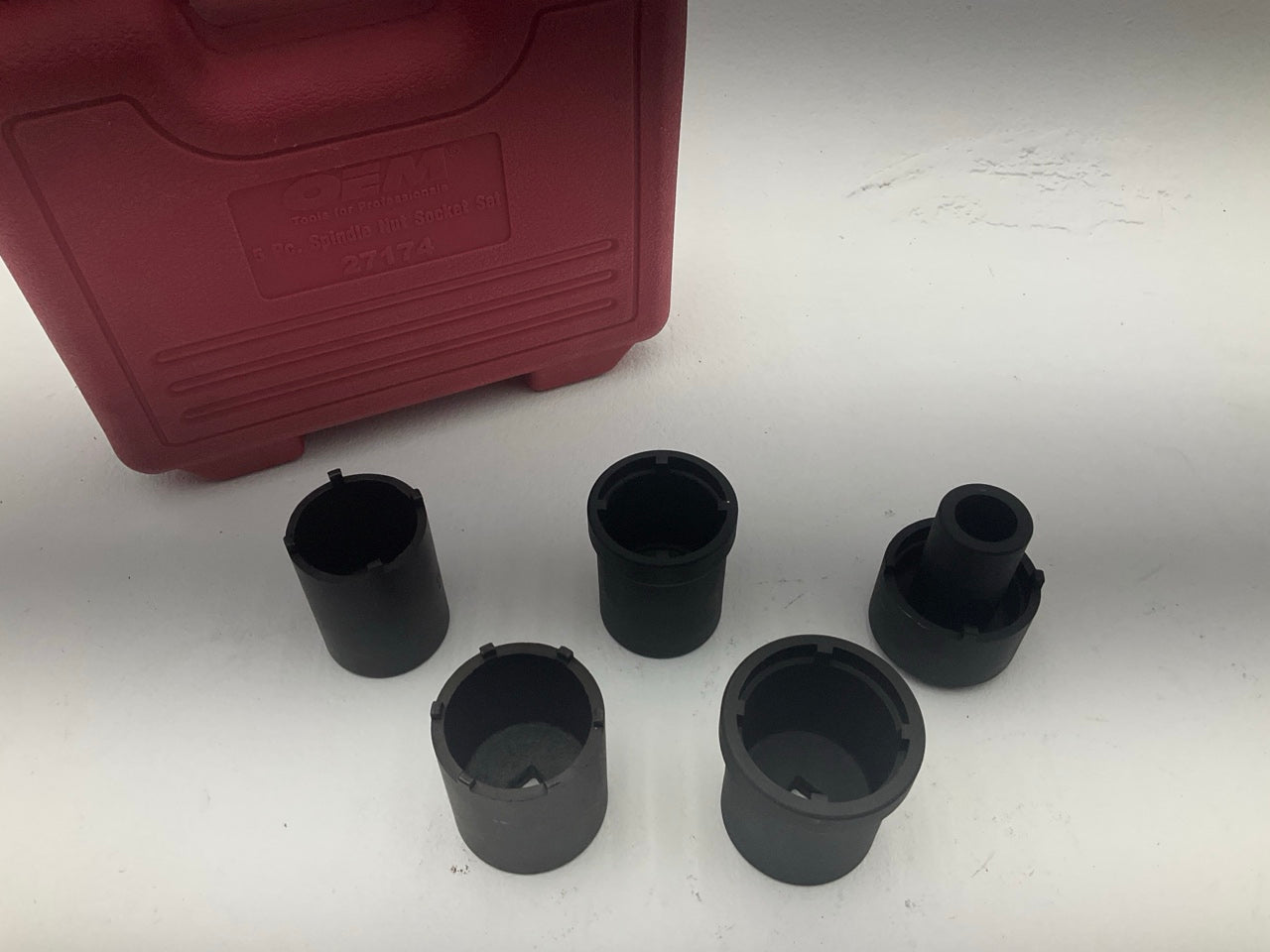 USED #65 OEM Tools 27174 1/2'' Drive 5-Piece Spindle Nut Locknut Axle Socket Set