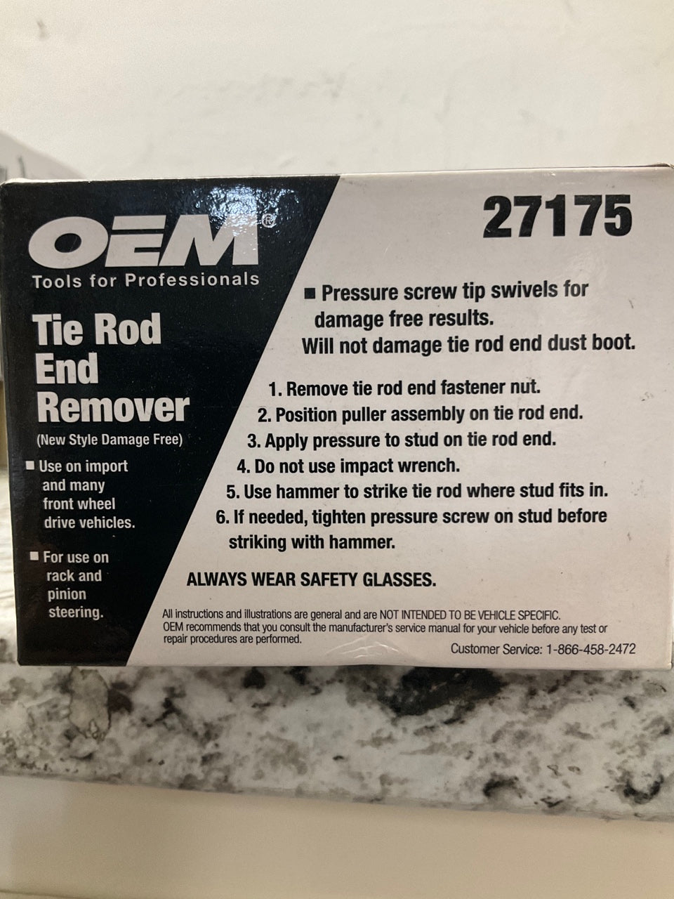 OEM Tools 27175 Damage Free Tie Rod End Remover Removal Tool