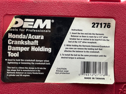 USED #18 - OEM Tools 27176 Crankshaft Damper Holding Tool For Honda / Acura