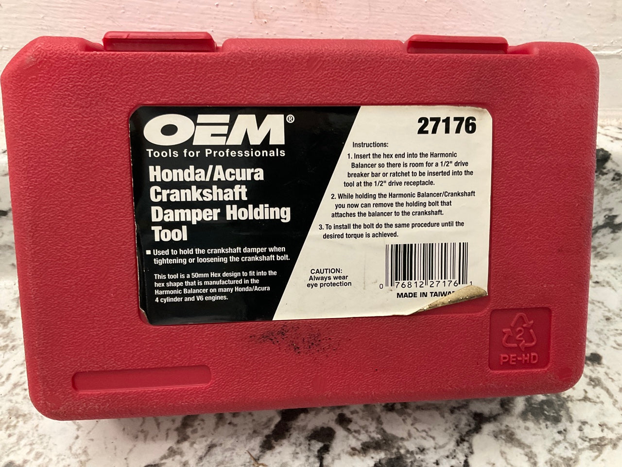 USED #1 - OEM Tools 27176 Crankshaft Damper Holding Tool For Honda / Acura