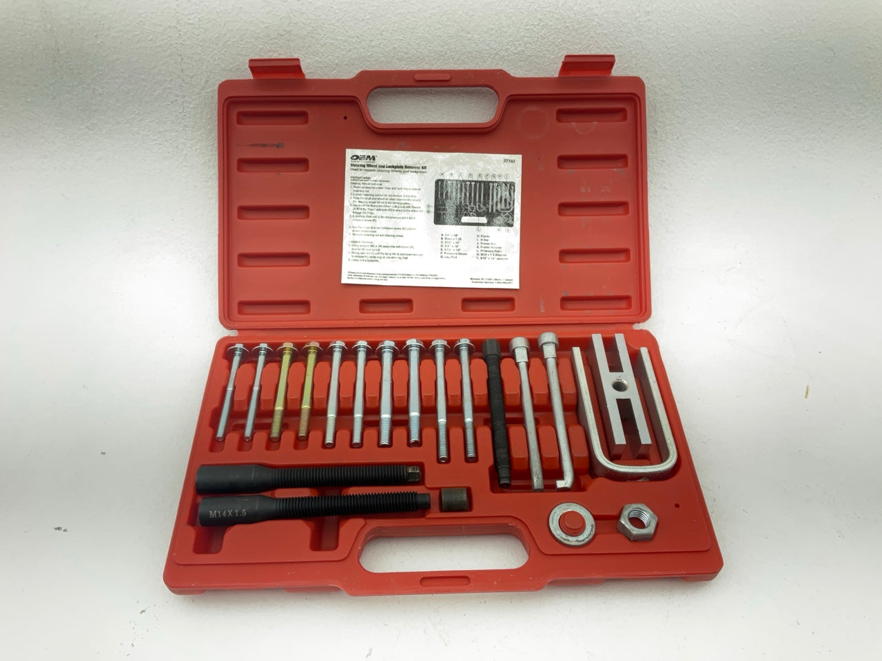 USED #24 - OEM TOOLS 27182 Steering Wheel Puller Set Removal Kit Lock Plate Tool
