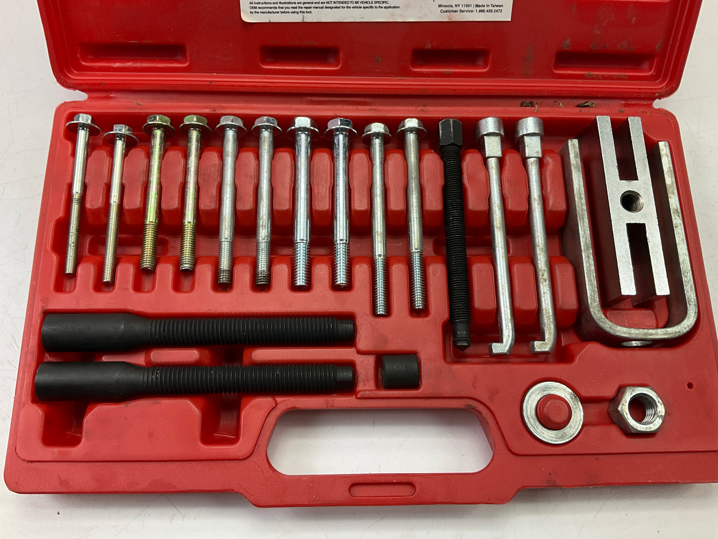 USED #27 - OEM TOOLS 27182 Steering Wheel Puller Set Removal Kit Lock Plate Tool