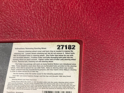 USED #29 - OEM TOOLS 27182 Steering Wheel Puller Set Removal Kit Lock Plate Tool