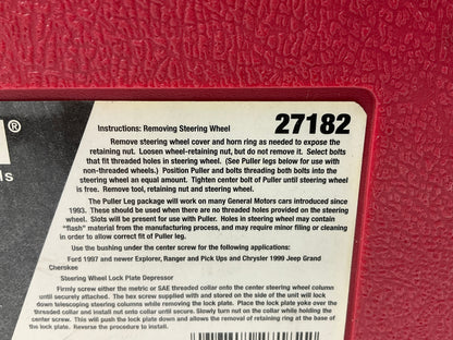 USED #31 - OEM TOOLS 27182 Steering Wheel Puller Set Removal Kit Lock Plate Tool