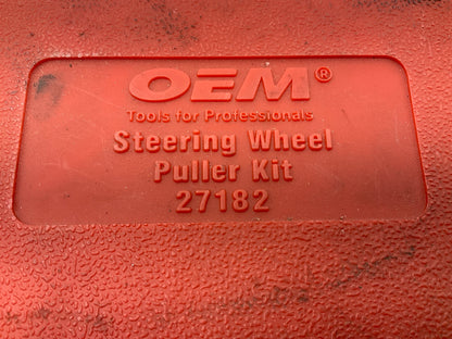 USED #32 - OEM TOOLS 27182 Steering Wheel Puller Set Removal Kit Lock Plate Tool
