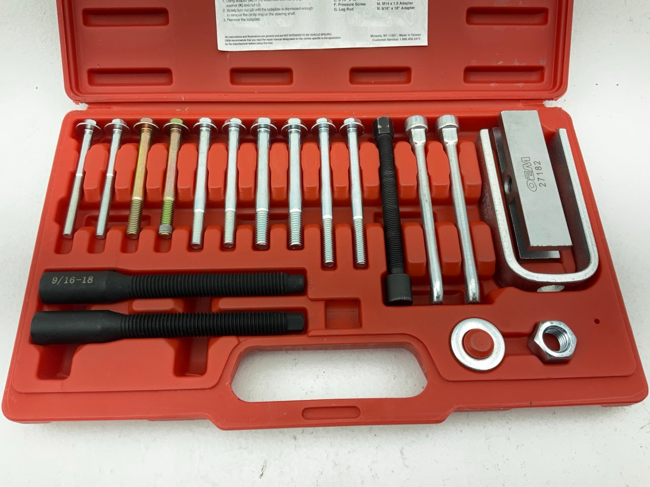 USED #33 - OEM TOOLS 27182 Steering Wheel Puller Set Removal Kit Lock Plate Tool