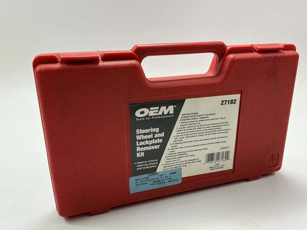 USED #35 - OEM TOOLS 27182 Steering Wheel Puller Set Removal Kit Lock Plate Tool