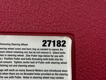 USED #7 - OEM TOOLS 27182 Steering Wheel Puller Set Removal Kit Lock Plate Tool