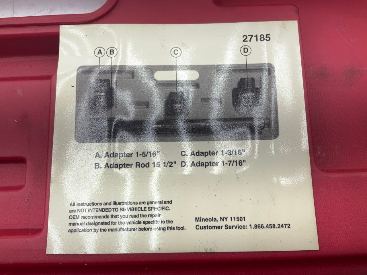 USED #33 - OEM Tools 27185 Inner Tie Rod Removal Tool Kit For Rack & Pinion