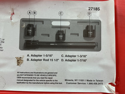 USED #40 OEM Tools 27185 Inner Tie Rod Removal Tool Kit For Rack & Pinion